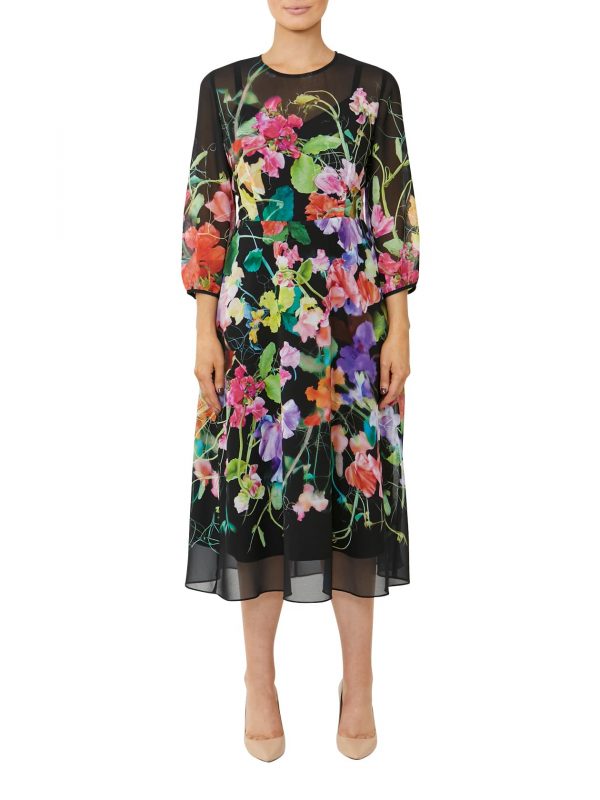 Floral Chiffon Midi Dress.JPG