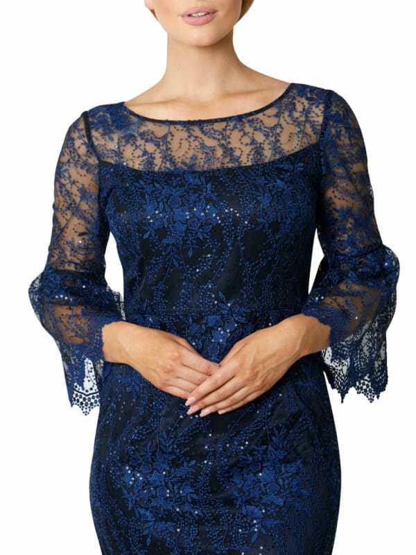 Royal blue embroidered sequin mesh fabrication.JPG