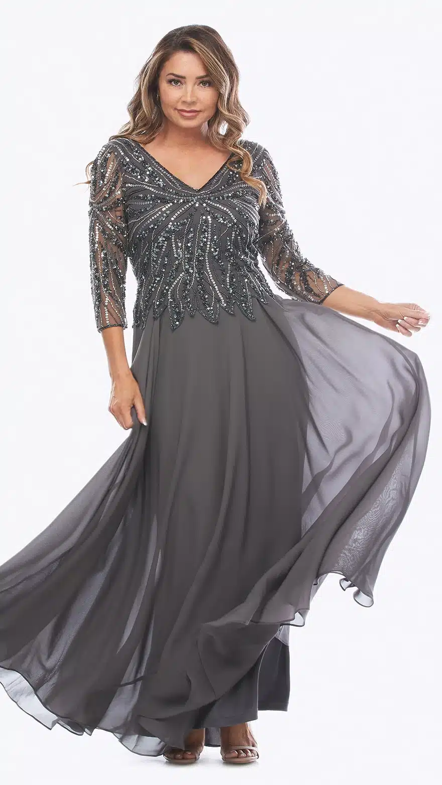 Sequin beaded bodice with flowing georgette long skirt.jpg