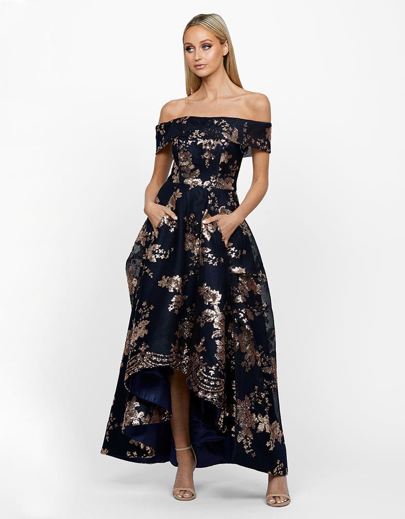 Off-Shoulder High-Low Gown with Folded Neckline.JPG
