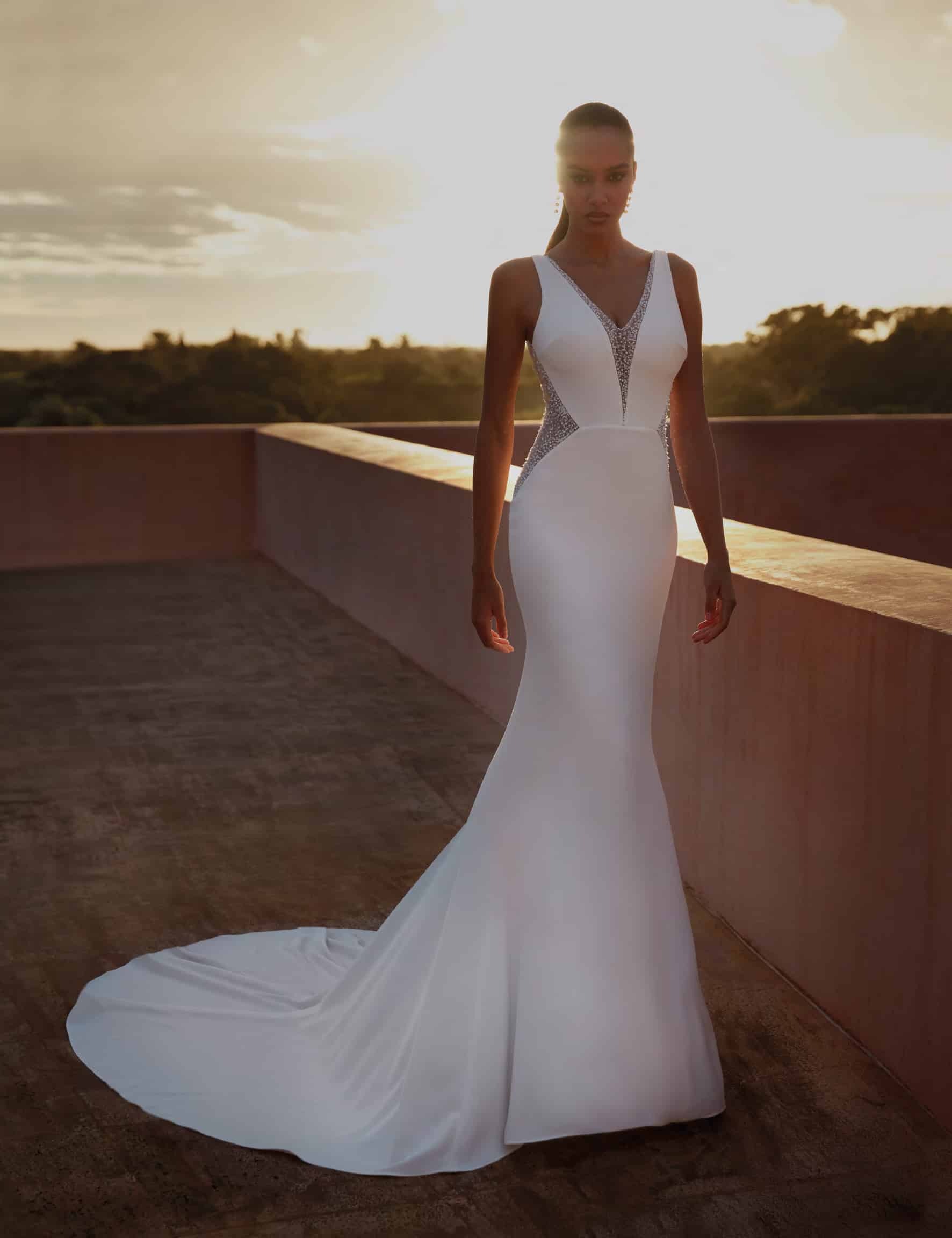 Luxury Crepe and Tulle Mermaid Wedding Dress.JPG