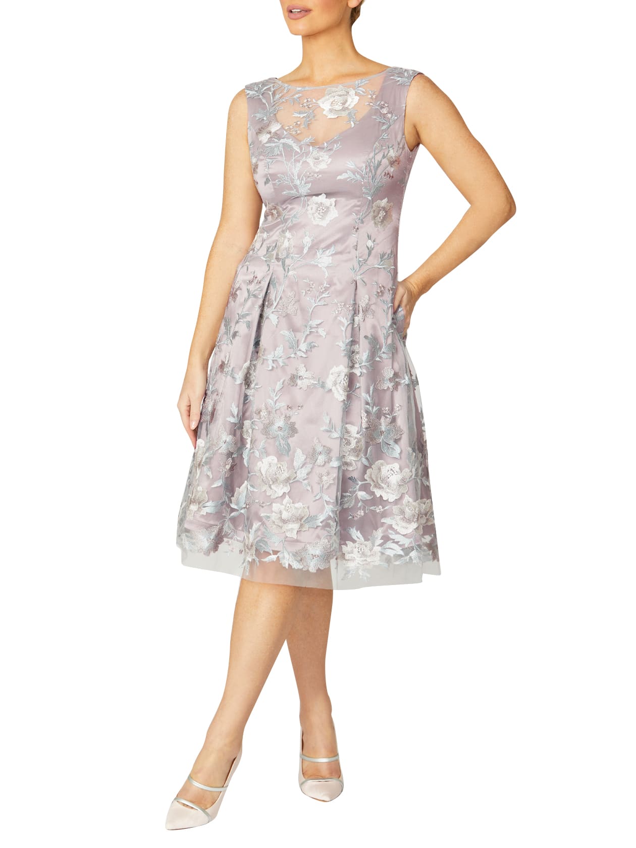Elegant Embroidered A-Line Dress with Hidden Pockets.JPG