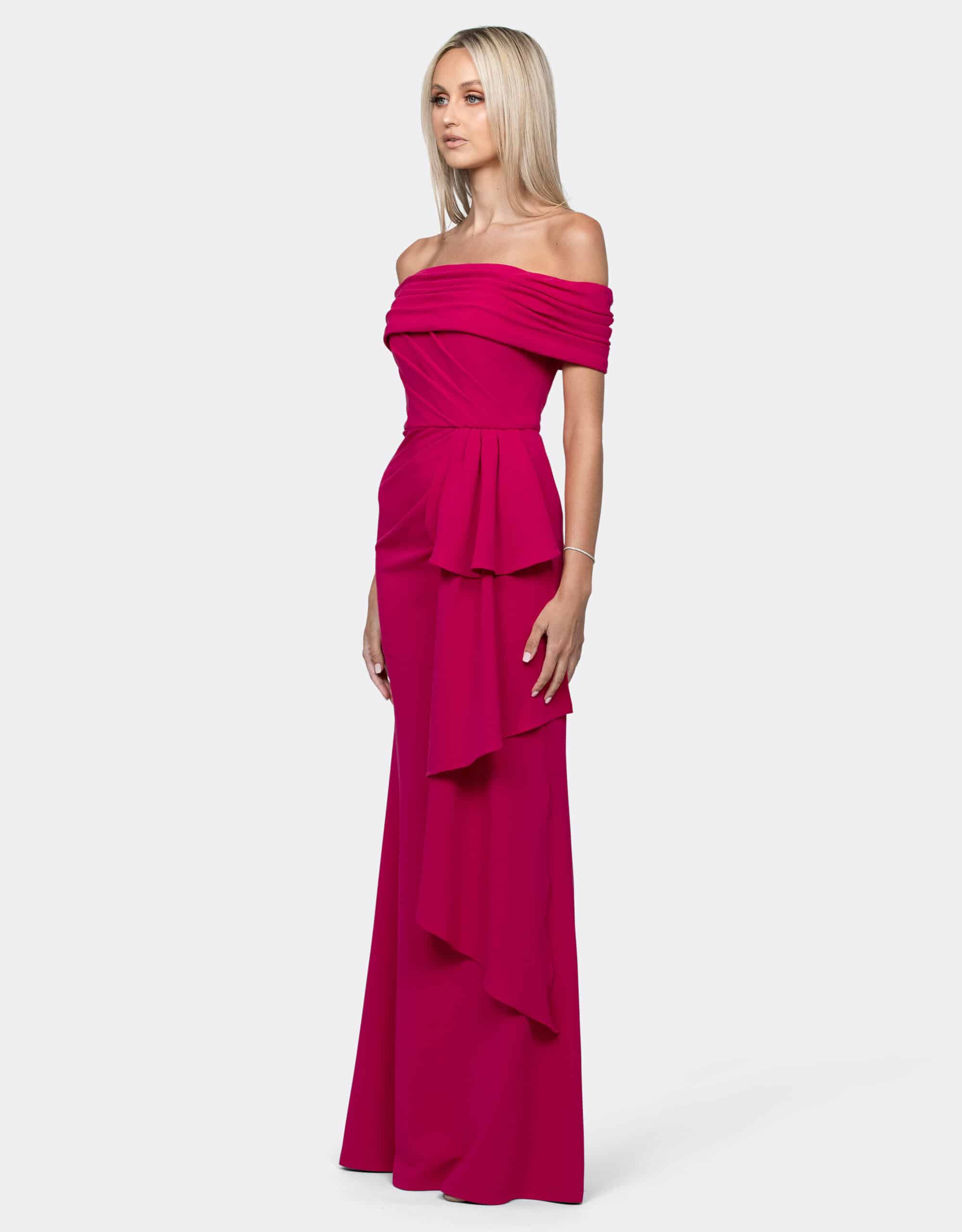 Off-Shoulder Fishtail Gown with Draped Overlay.JPG