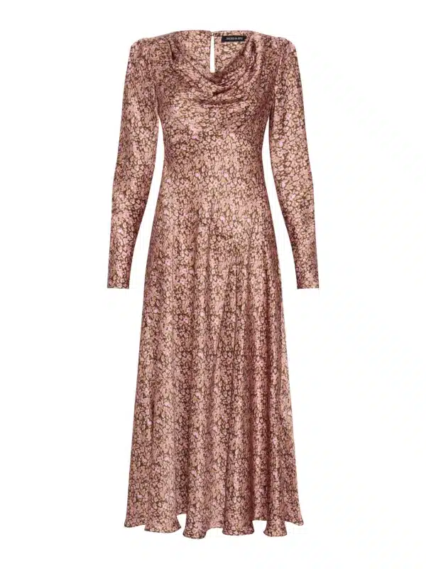 Luxurious Silk Satin Cowl Neck Dress.JPG