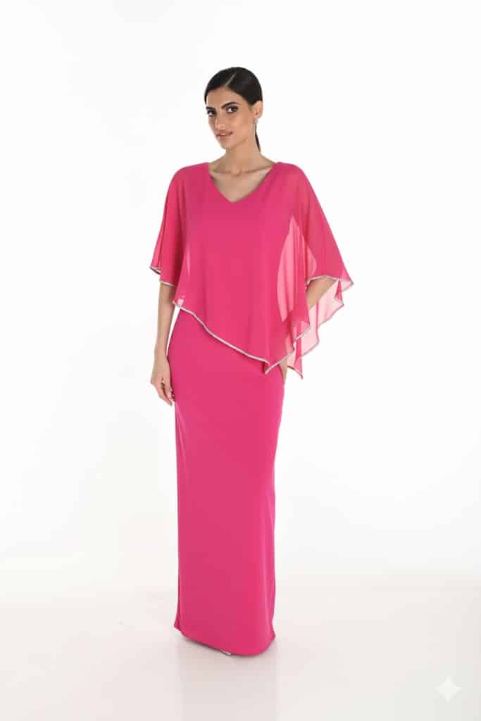 V-Neck Long Sheath Dress FLDR46.JPG