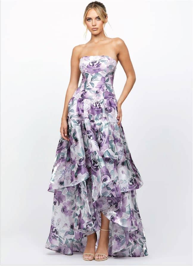 Strapless Floral Hi-Low Gown B7841HL.JPG