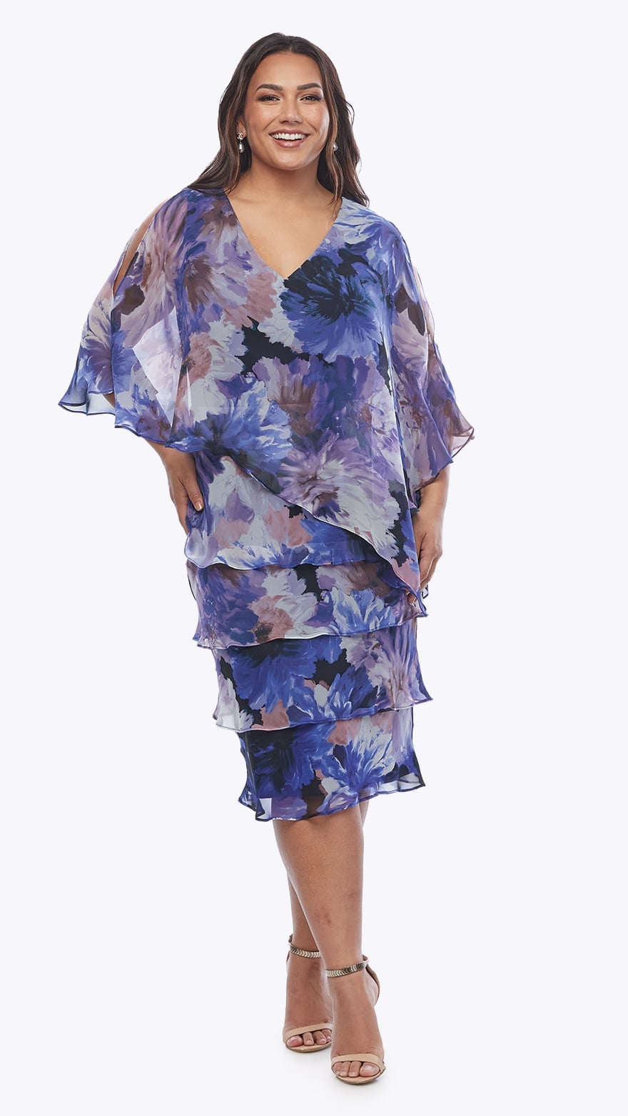 Printed layered chiffon dress LJDR24.JPG