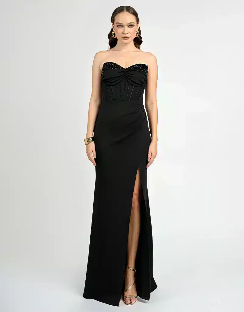 Strapless Sweetheart Fishtail Evening Dress BL8236L.JPG