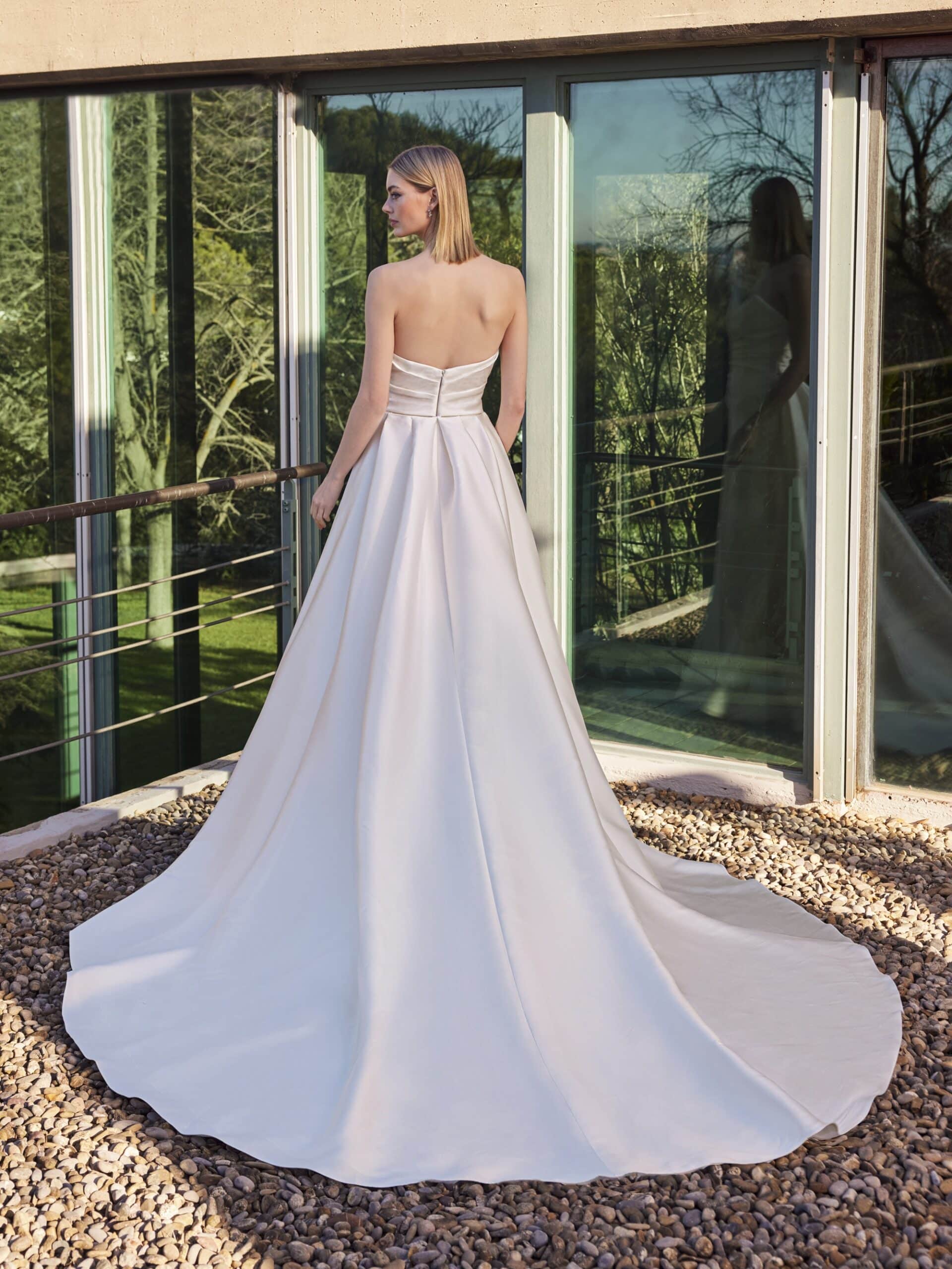 Strapless Mermaid Mikado Bridal Gown with Detachable Overskirt.JPG
