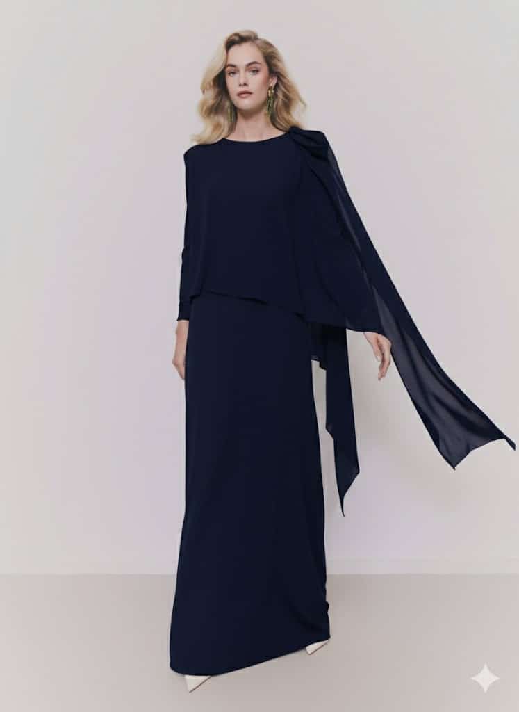 Asymmetric Cape Overlay Gown PNDR23.JPG