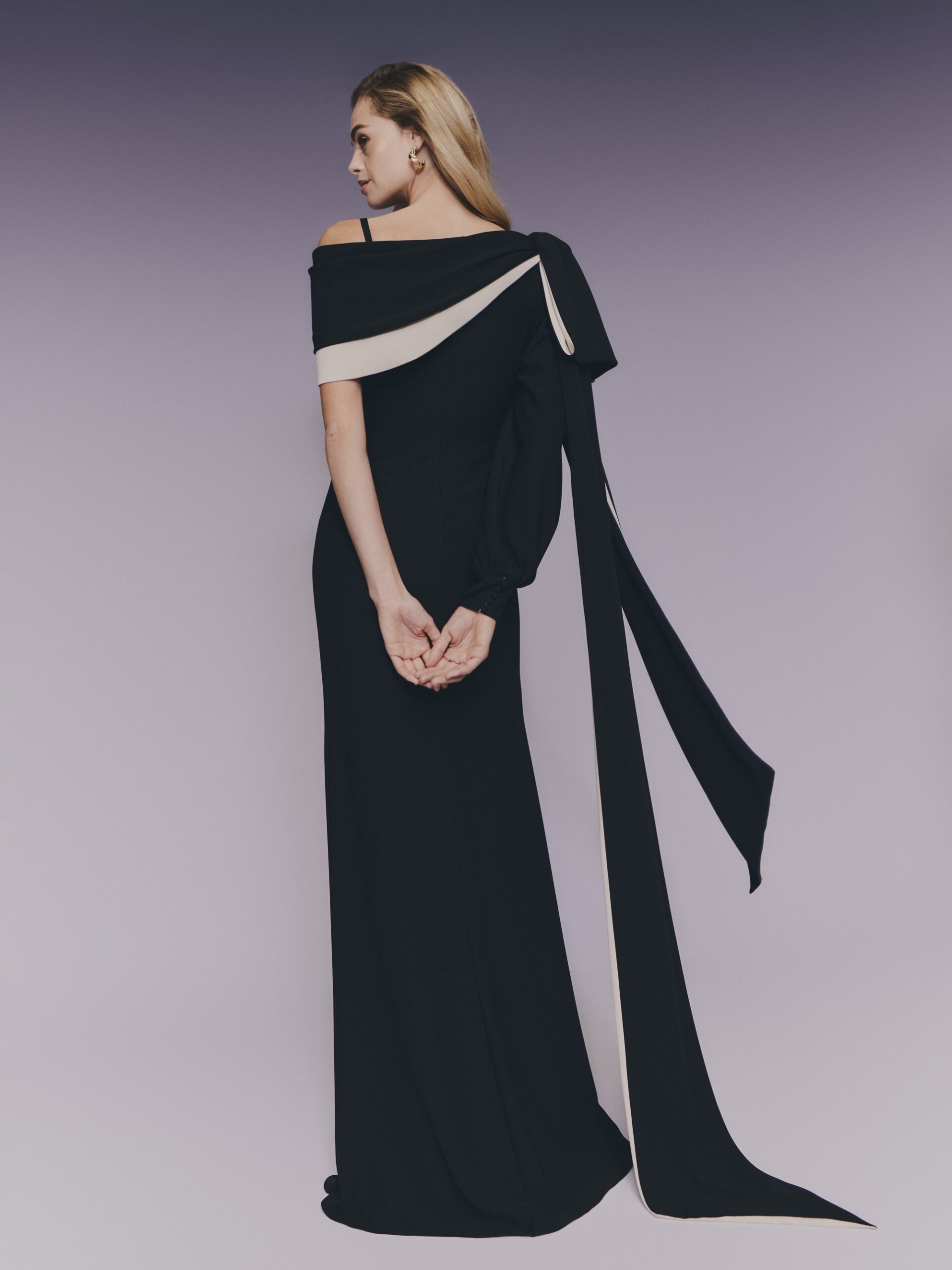 Black Evening Gown with Wide Almond-Trim PNDR20.JPG