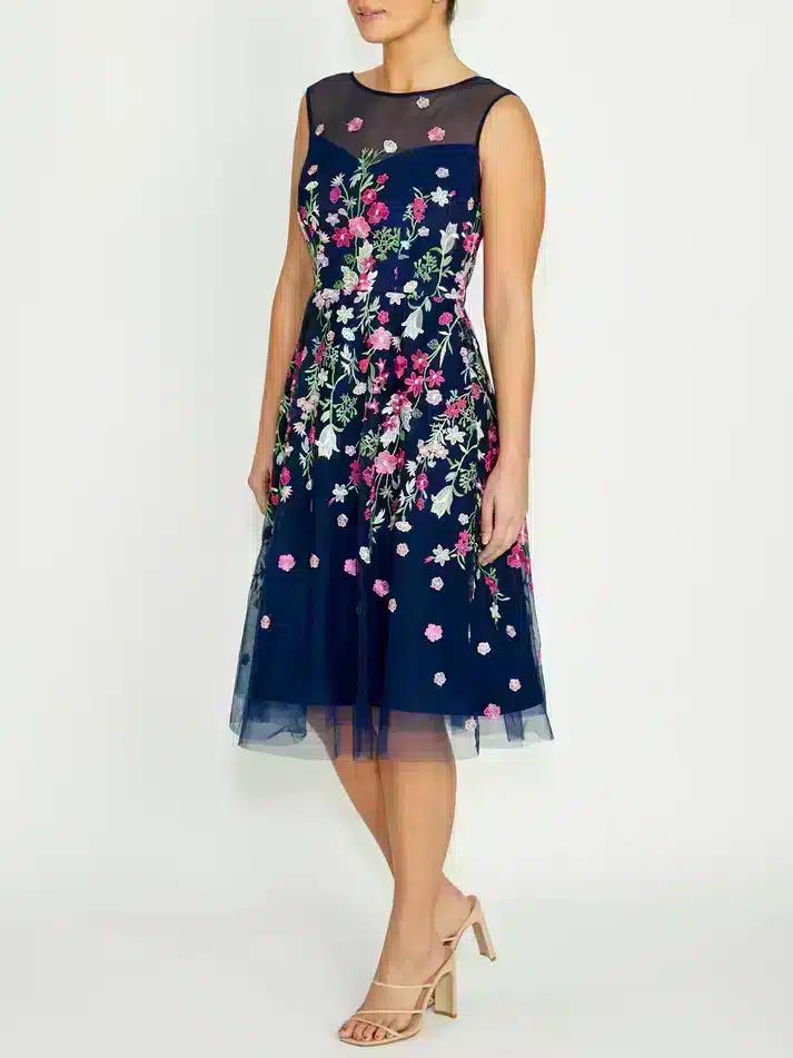Navy and Pink A-LINE Dress ACDR22 Navy and Pink A-LINE Dress ACDR22