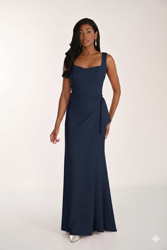 Long Dress with Square-Neckline FLDR56.JPG