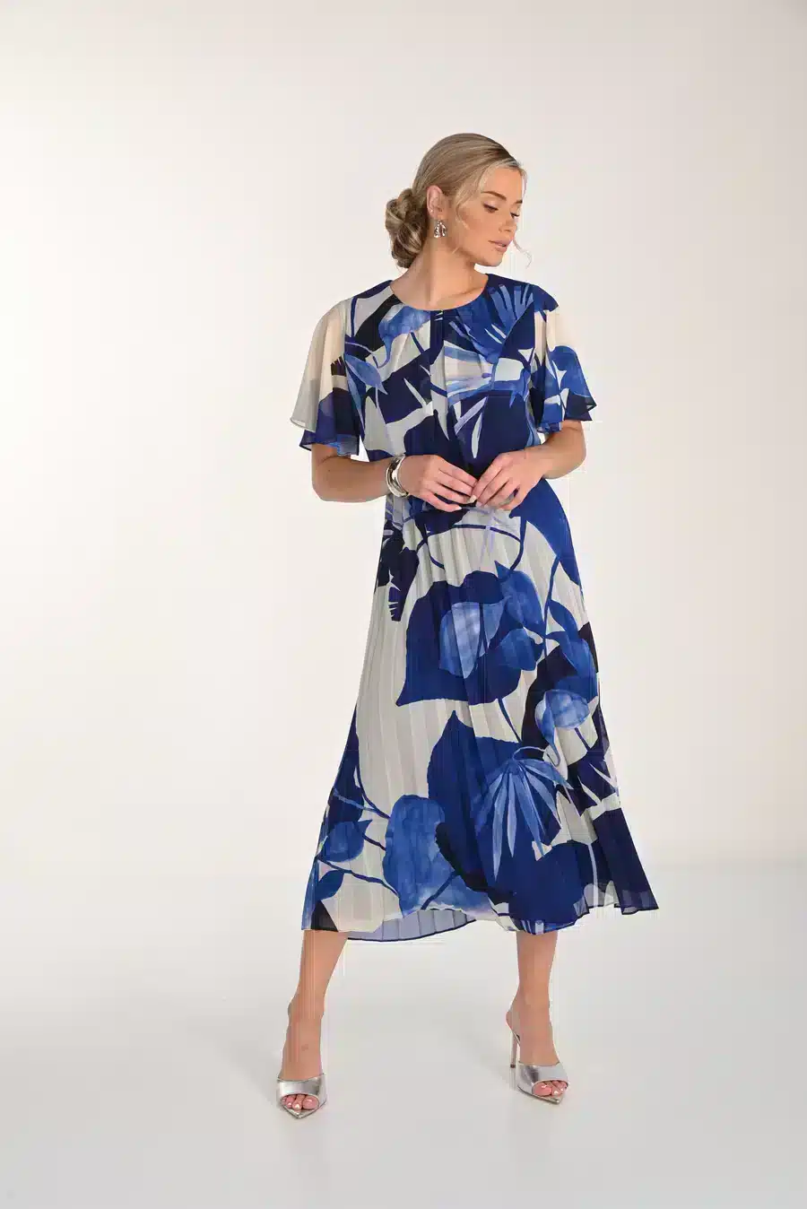 Floral A-Line Midi Dress FLDR55.JPG