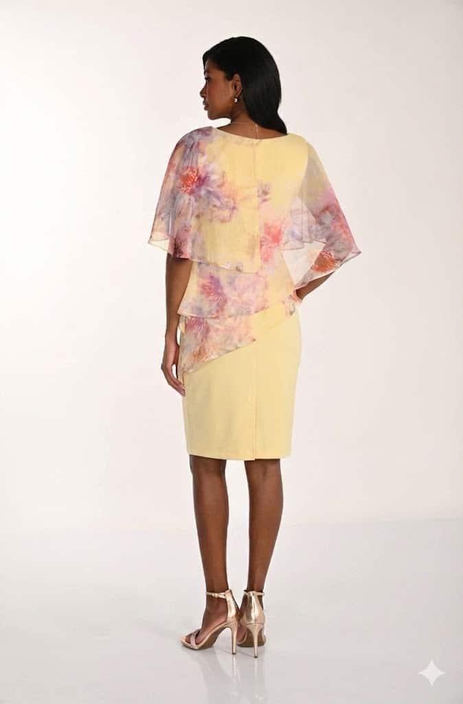 Floral Knee-Length Sheath Dress FLDR50.JPG