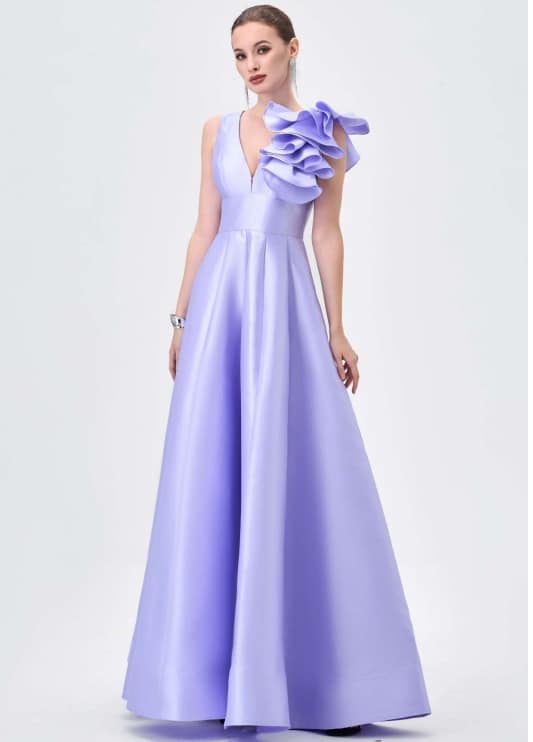 Dramatic Ruffle Neck Gown B8301104.JPG