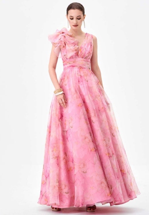 Organza Ruffle Shoulder Gown B830140.JPG