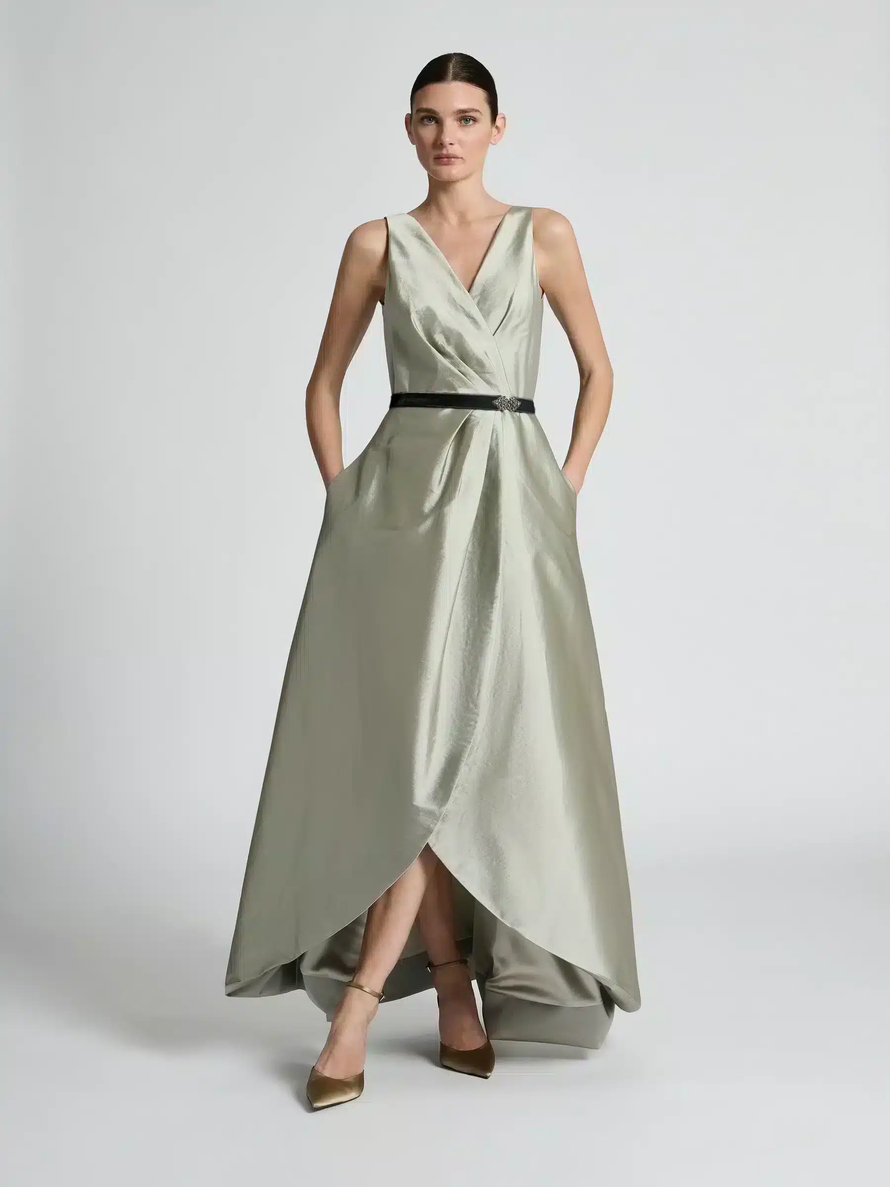 Metallic Shot Taffeta High-Low Gown MSDR21.JPG