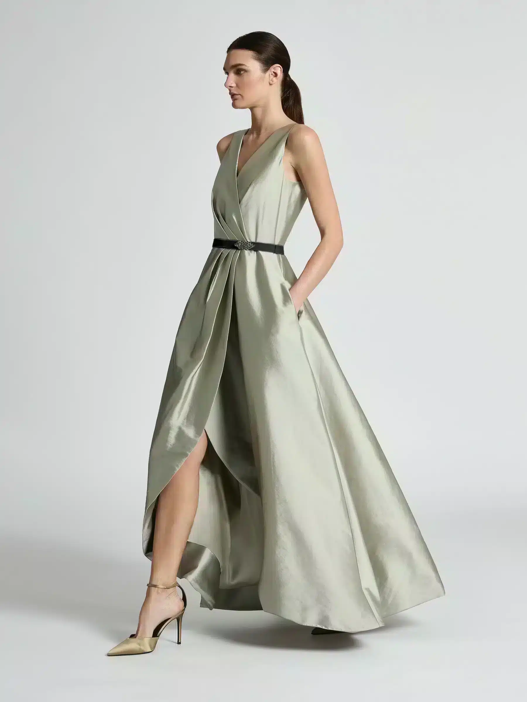 Metallic Shot Taffeta High-Low Gown MSDR21.JPG