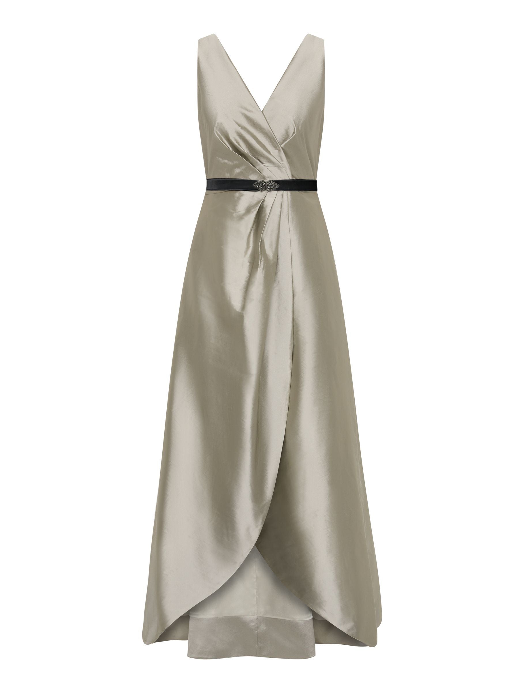 Metallic Shot Taffeta High-Low Gown MSDR21.JPG