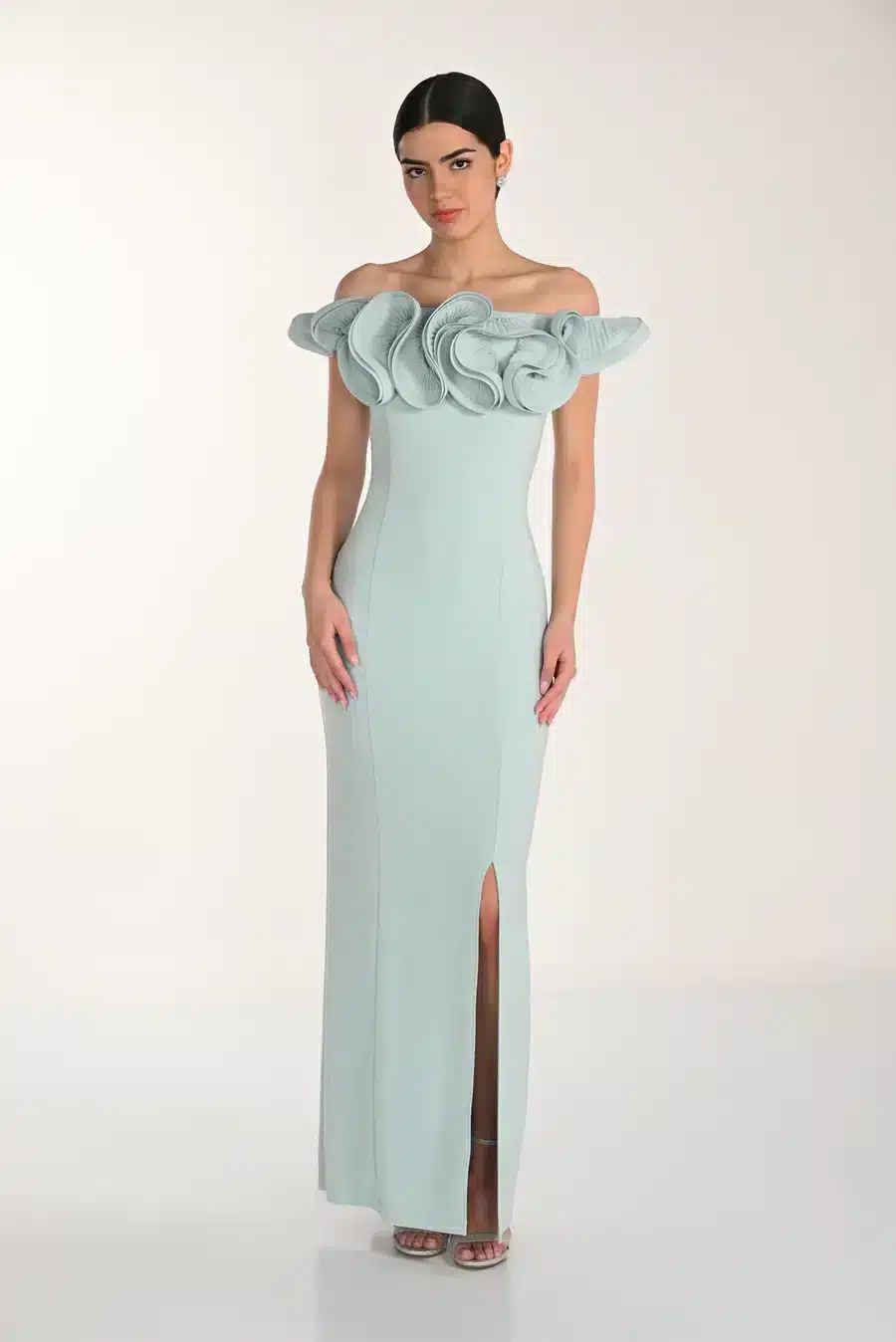 Off-the-Shoulder Ruffle Long Dress FLDR48.JPG