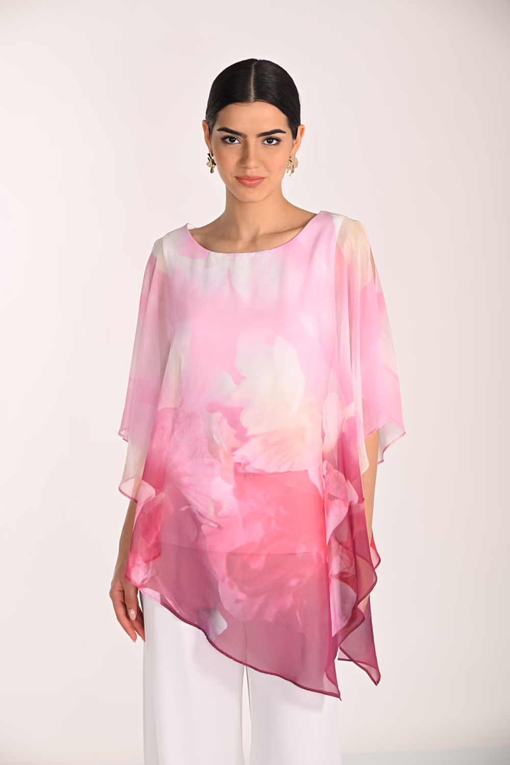 Chiffon Asymmetrical Overlay Top FLTP7.JPG