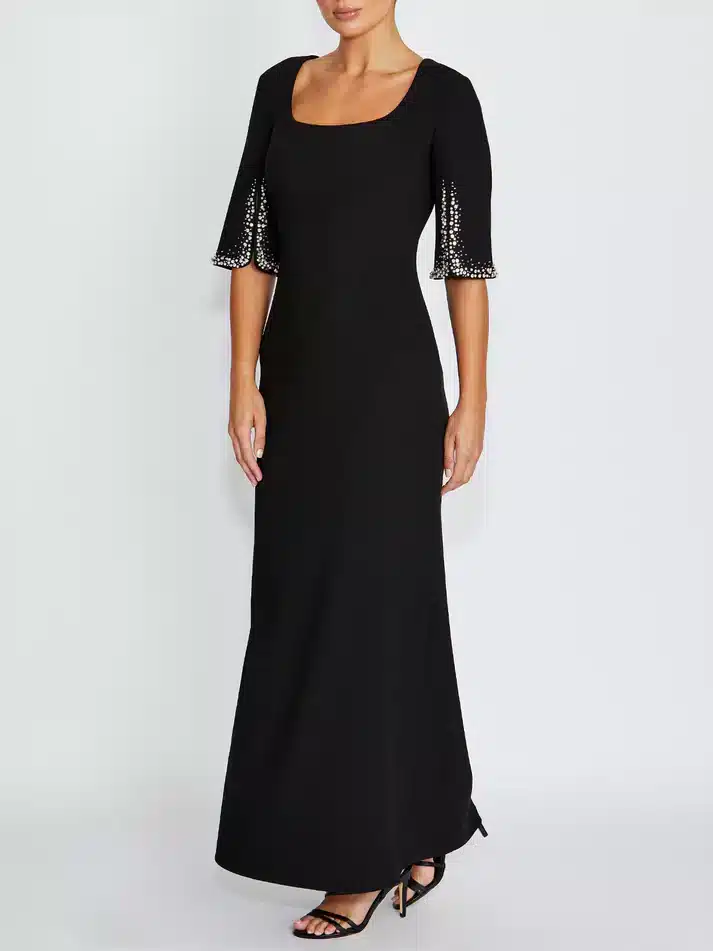 stretch scuba crepe gown ACDR46.JPG