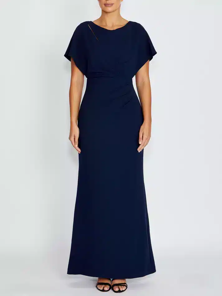 short dolman sleeves Navy Gown ACDR48.JPG