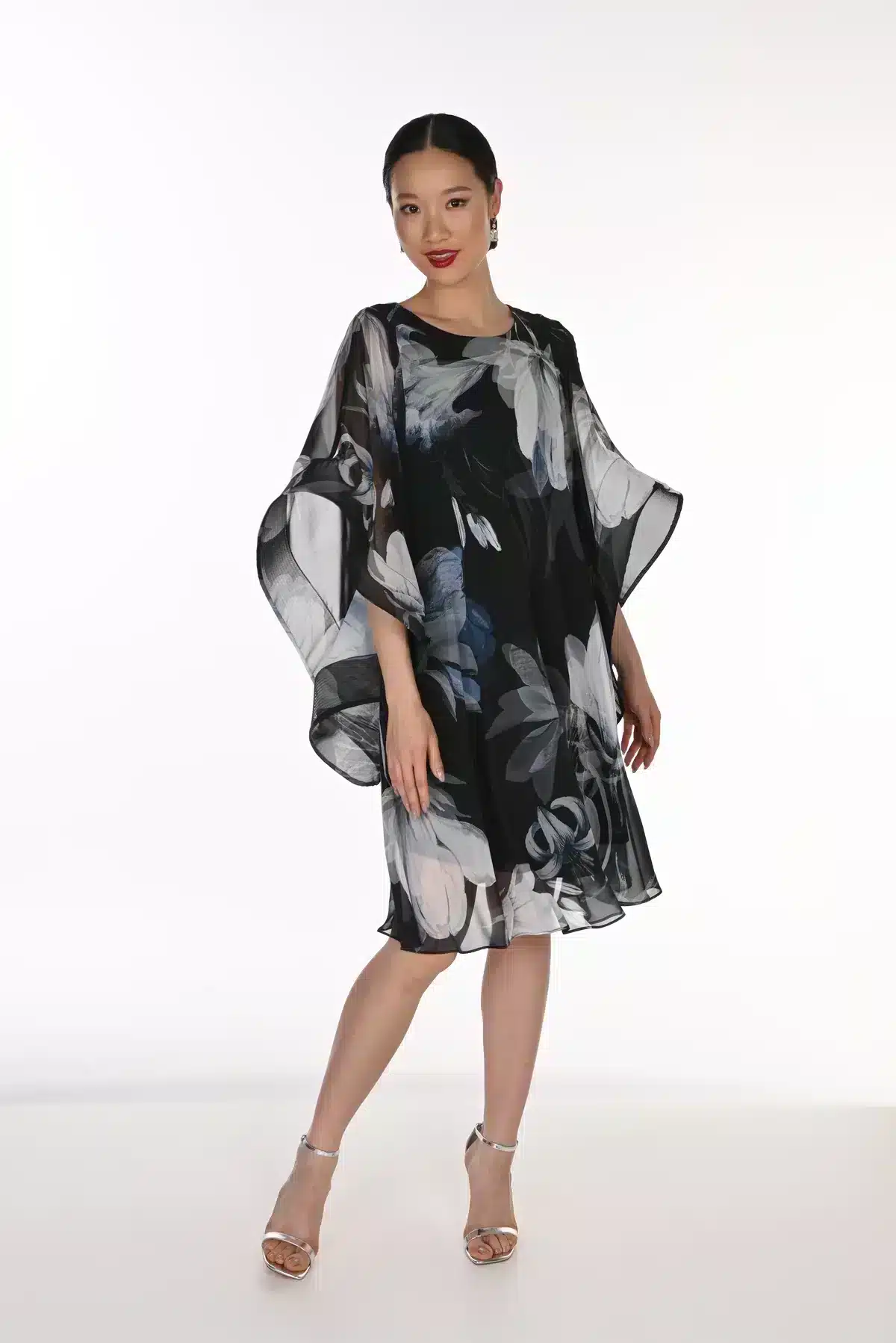 Chiffon Georgette Knee-Length Dress FLDR80.JPG